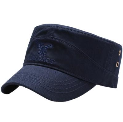 China breathable & Korean female outdoor male summer fashion eagle embroidery flat surface baseball hat spring protection waterproof male and female for sale