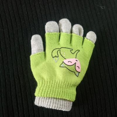 China Half Style Short Basic Winter Kid Finger Mittens Warm Knitting Set for sale