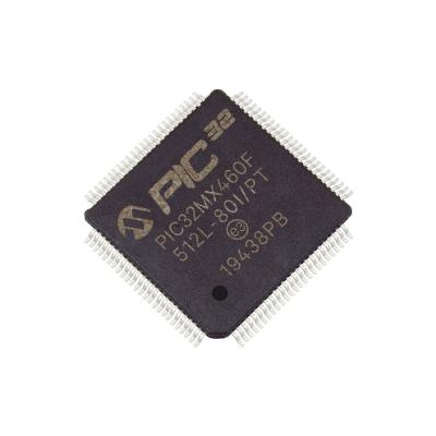 China New &Original Purechip PIC32MX460F512L-80I/PT TQFP100 standard in electronic components stock integrated circuit IC PIC32MX460F512L-80I/P for sale