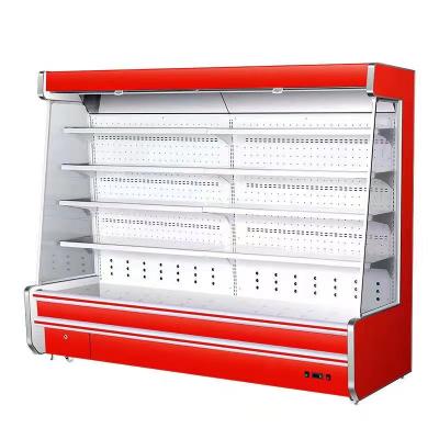 China Eco - Friendly Supermarket Fruits And Vegetables Display Fridge Shelves Showcase Refrigerator Freezer for sale