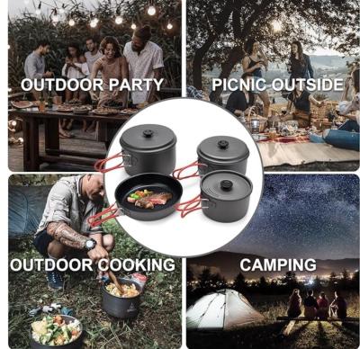 China Aluminium 3- 4 Personen Camping Koch-Set im Freien Für Wandern Party zu verkaufen