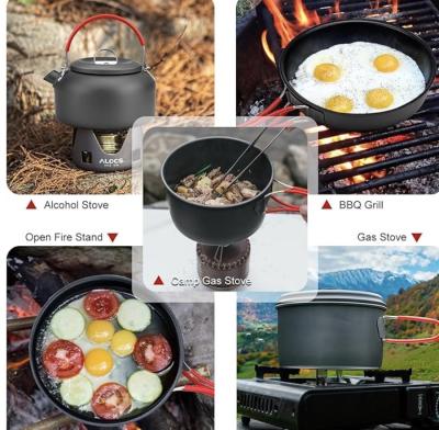 China Picknick-Aluminium-Camping-Koch-Set für 3-4 Personen 7,5 x 7,5 x 5,5 Zoll zu verkaufen