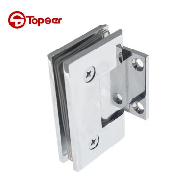 China Easy To Install And Durable Polished Chrome Wall Mount Short Back Plate Hinge , Shower Hinge for sale