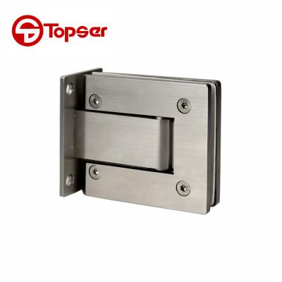 China Easy to install and durable 304 stainless steel wall on glass hydraulic glass door hinge for sale