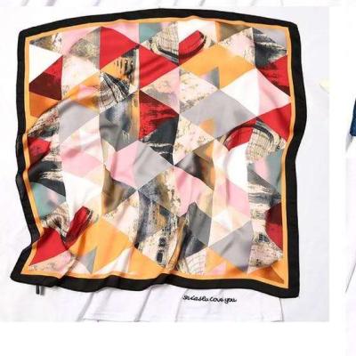 China New Design Polyester Spring And Summer Fashion Professional Women Print Scarves Silk for sale