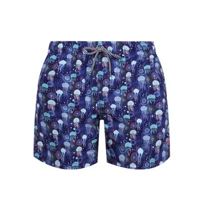 China Surfer Style Breathable Modern Drawstring Custom Printed Trunks Mens Shorts Beach Swimwear for sale