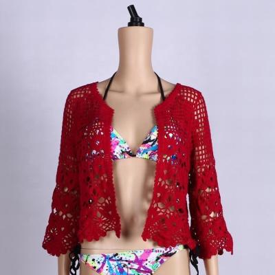 China Big Sale Anti-UV Popular Red Sex Beach Wear Cover Up Beachwear Short for sale