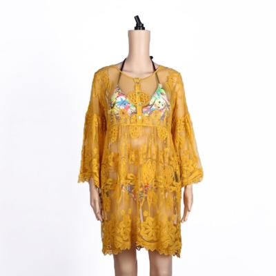 China Good Quality Beach Dress Beach Wear Anti-UV Sheer Kaftan For Women for sale