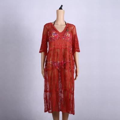 China Anti-UV cheap price sex beach wear cover up beach kaftan redindian dress for women for sale