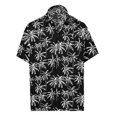 China Mens Breathable Cotton Aloha Custom Beach Hawaiian Shirt Bamboo Custom Customize for sale