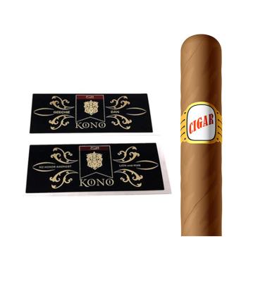 China Cigar Band Die Cut By Cigar Private Label Waterproof Gold Foil Paper Stickers Ring Packaging Label for sale