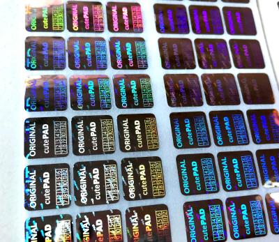 China Custom Waterproof Laser Waterproof Logo Label Stickers Holographic for sale