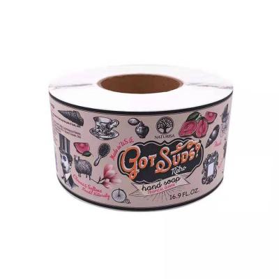 China Waterproof Custom Printed Vinyl Stickers Roll Up Product Packaging Label Sticker for sale