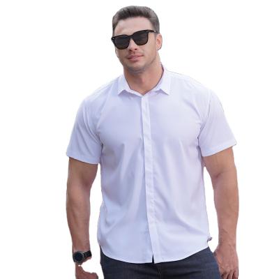 China Anti-pilling New Design 2021Summer Plus Size Shorts Sheath Men's Casual Stretch Men's Color Shirt Soild Shirts for sale