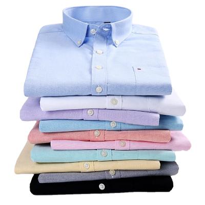 China Anti-pilling 2021 Spring And Autumn Hot Sale Multicolor Oxford Textile Full Sleeve Casual Men's Shirts for sale