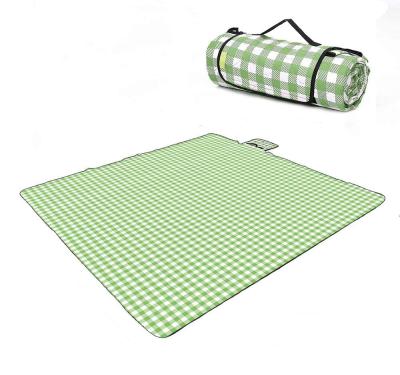 China Lightweight Waterproof Free Folding Sand Cotton Camping Picnic Beach Mat Covering Custom Made Outdoor Picnic With Nails And Rope for sale