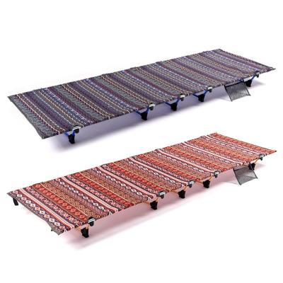 China Outdoor single aluminum military portable outdoor camping crib for adults and children sleeping for sale