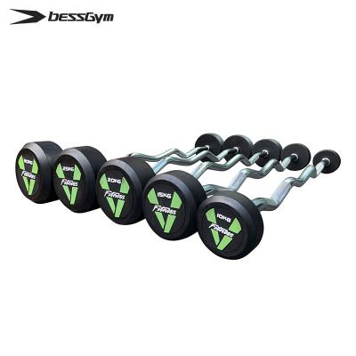 China Home\Sports\Universal Performance\Fitness Equipment Gymnasium Gymnasium Round Head Weightlifting Barbell Dumbbell Fixed Rubber Straight/Curved Bar for sale