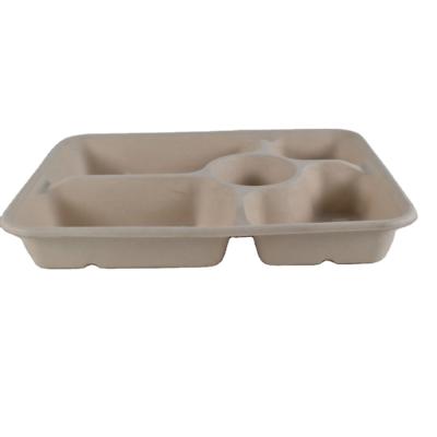 China Waterproof Biodegradable Sugarcane Food Containers Fruit Food Trays Bagasse Dessert Tray for sale