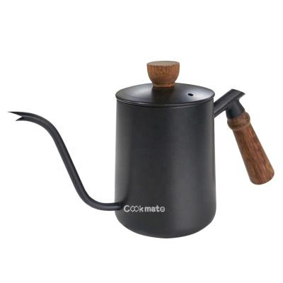 China Sustainable Gift 600ml Stainless Steel Coffee Pot High End Gooseneck Tea Coffee Drip Pot for sale