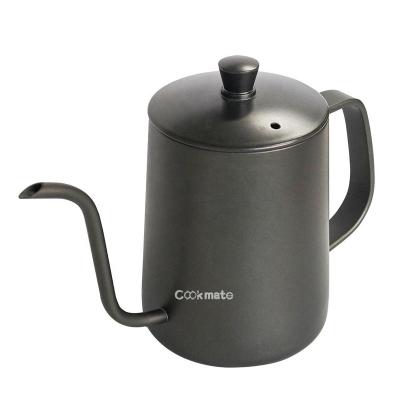 China 600ml Stainless Steel Household Drip Coffee Hand Pot Gooseneck Durable High Quality Viable Coffee Kettle for sale