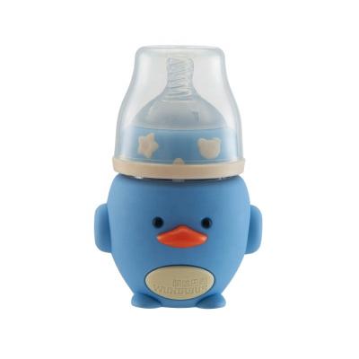 China Baby Bottle 120ml China Factory Manufacture High Quality Baby Cute Small Baby Milk Bottle BPA Free With Silicone Protect for sale