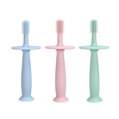 China Baby Soft High Quality Soft Toothbrush Silicone Kids Cleaning Toothbrush for sale