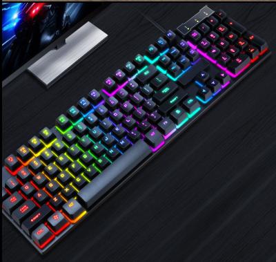 China Numeric Keypad RGB Keyboard Gaming Computer Keyboard Desktop Colorful Backlit Character Luminous Wired Keyboard for sale