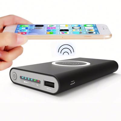 China Fast Charging Support 3 to 1 Qi Wireless Power Bank 10000mAh for iPhone 12/11/8/8P/X for Samsung S8 S9 S10 for sale