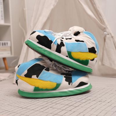 China Wholesale Breathable Comfortable Indoor Shoes Plush Yeezy AJ Sneaker Slippers for sale