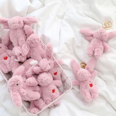 China Fur Promotional Rabbit Gifts Mini Travel Souvenir Custom Plush Key Chain for sale