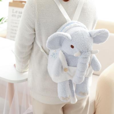 China Cuddly Stuffed Elephant Plush Backpack Customized Gift Kids Baby Cuddly Stuffed Toys for sale