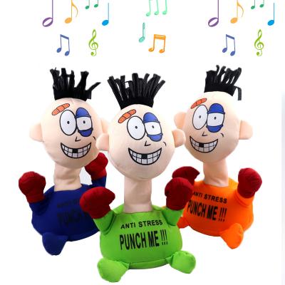 China Plush Punch Me Screaming Sound Doll Toys To Punch Me Toy Stress Reliever for sale