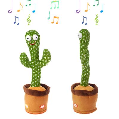 China Low MOQ Electric Plush Cactus Voice Simulator Toy Cactus Plant Toy for sale