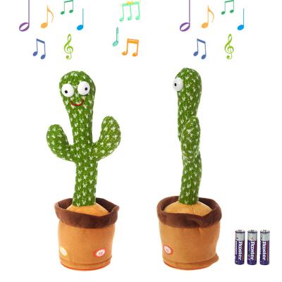 China Cheap Plush Electronic Dancing Cactus Plush Toys Funny Talking Trick Dancing Cactus Toy for sale