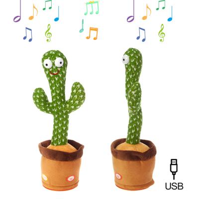 China Cheap Stuffed Cactus Plush Toys Dancing Cactus Talking Cactus Twisting Toy for sale