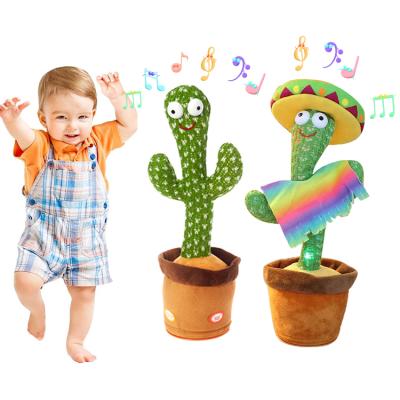 China New Hot Selling Plush Dancing Talking Bailarin Novelty Cactus Stuffed Plush Toy With LED Light Singing Toy Cactus Dancer Wavy for sale