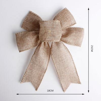 China Handmade Ribbon Bow Burlap Ribbon Pre-made Bows, Christmas Gift Bows Ribbon and Bow Wholesale for sale