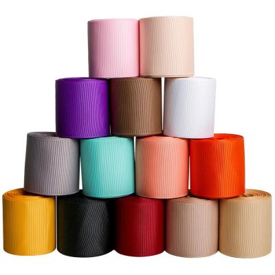 China Eco - Friendly Ribbon Red 89mm , Silver Grosgrain Grosgrain Ribbon Wholesale for sale