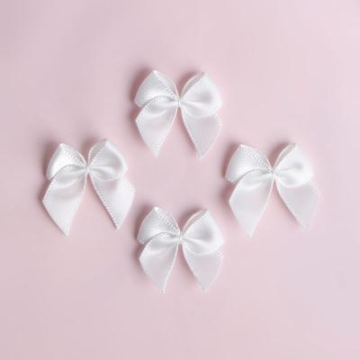 China Small Ribbon Bows Underwear Small Ribbon Bows Satin Ribbon Pre-made Bows Through Bra for sale