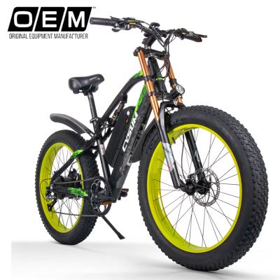 China 26*4.0 Fat Tire Snow Bike Beach OEM Hydraulic Disc Brake Electric Mountain Bike Eco-friendly Solid Tire Safe Funny Exciting Electric Mountain Bike for sale