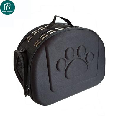 China Breathable Wholesale Black Soft Sided Airline Pet Travel Carrier Approved Size M for sale