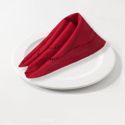 China Cocktail Disposable Red Napkins For Party Wedding Tablecloth Linen Napkins Cotton Napkins for sale