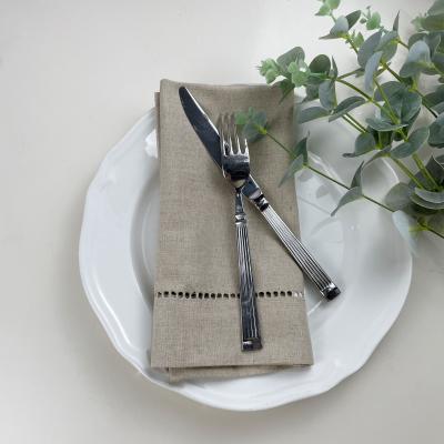 China Gray Linen Napkins Linen Fabric Napkin Table Disposable Dinner Napkins For Wedding Party for sale