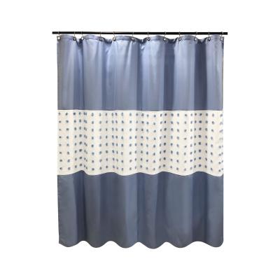 China 85gsm Sustainable Waterproof 100% Polyester Microfiber Shower Curtain For Bathroom for sale