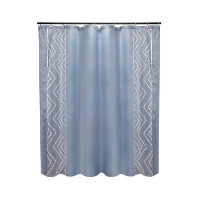 China Sustainable Shower Curtain Set 85gsm Microfiber Bathroom Fabric Fall Curtains With Standard Size 70 By 72 for sale