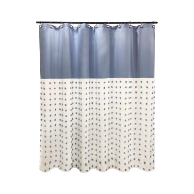 China Custom 85gsm Polyester Microfiber Bathroom Bathtub Sustainable Home Decor Waterproof Durable Shower Curtains for sale