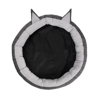 China Portable Round Gray Warm Pet Mattress Litter Dog Cat Litter Portable Pet Supplies Pet Bed for sale