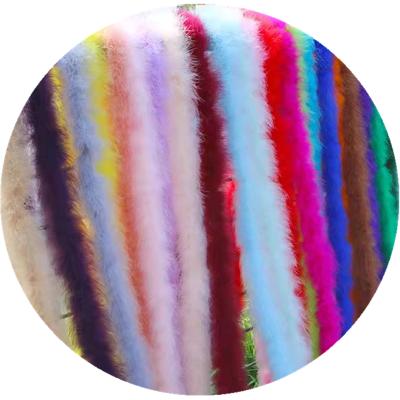 China DIY Decoration Cheap Price Colors Turkey Marabou Feather Scarf Dyed Fluffy Boas Decorative For DIY for sale