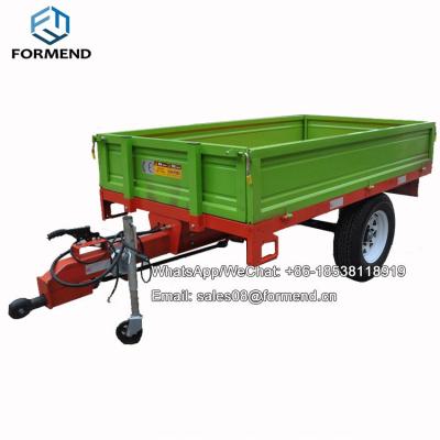 China Hydraulic System Silage Transport 4 Wheels 7CX-8 Agriculture Farm Tractor Tipping Trailer for sale